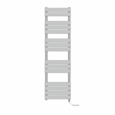 Right Radiators Prefilled Electric Flat Panel Heated Towel Rail Bathroom Ladder Warmer Rads - Chrome 1600x450 mm