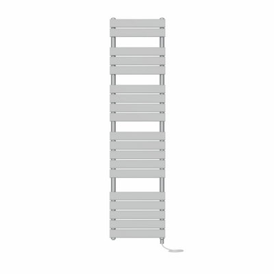 Right Radiators Prefilled Electric Flat Panel Heated Towel Rail Bathroom Ladder Warmer Rads - Chrome 1800x450 mm