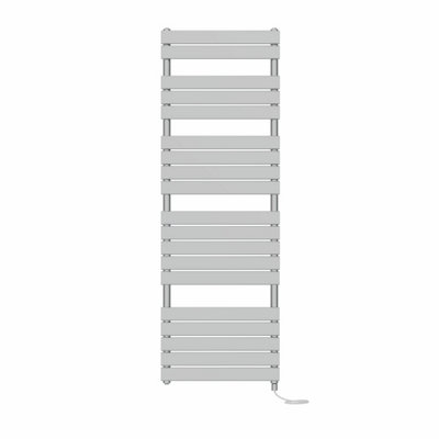 Right Radiators Prefilled Electric Flat Panel Heated Towel Rail Bathroom Ladder Warmer Rads - Chrome 1800x600 mm