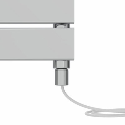 Right Radiators Prefilled Electric Flat Panel Heated Towel Rail Bathroom Ladder Warmer Rads - Chrome 650x500 mm