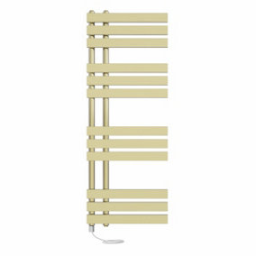 Right Radiators Prefilled Electric Heated Towel Rail D-shape Ladder Warmer Rads - 1200x450mm Brushed Brass
