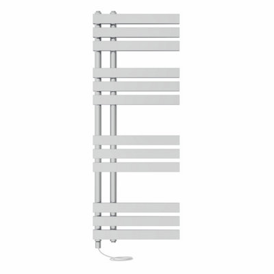 Right Radiators Prefilled Electric Heated Towel Rail D-shape Ladder ...