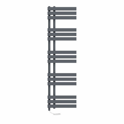 Right Radiators Prefilled Electric Heated Towel Rail D-shape Ladder Warmer Rads - 1600x450mm Sand Grey Price Comparisons | Compare The Build