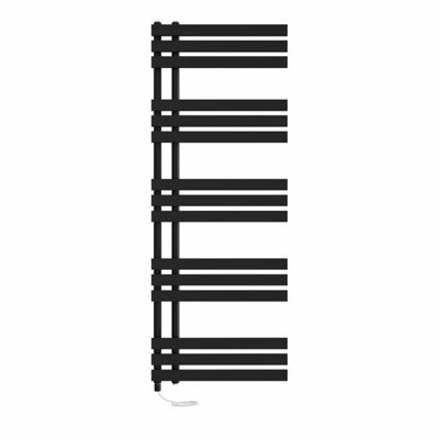 Right Radiators Prefilled Electric Heated Towel Rail D-shape Ladder Warmer Rads - 1600x600mm Black Price Comparisons | Compare The Build