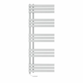 Right Radiators Prefilled Electric Heated Towel Rail D-shape Ladder Warmer Rads - 1600x600mm Chrome