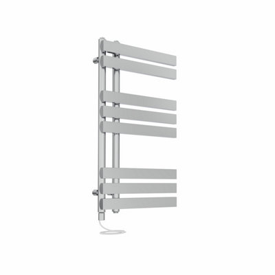 Right Radiators Prefilled Electric Heated Towel Rail D-shape Ladder ...
