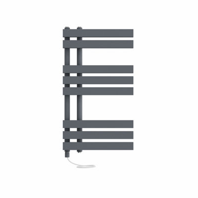 Right Radiators Prefilled Electric Heated Towel Rail D-shape Ladder Warmer Rads - 800x450mm Sand Grey Price Comparisons | Compare The Build