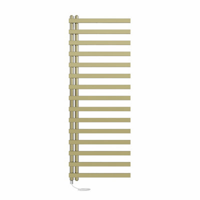 Right Radiators Prefilled Electric Heated Towel Rail Designer Ladder Warmer Rads - 1600x600mm Brushed Brass