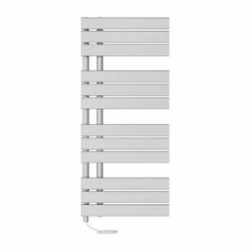 Right Radiators Prefilled Electric Heated Towel Rail Flat Panel Ladder Warmer Rads - 1126x500mm Chrome