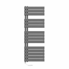 Right Radiators Prefilled Electric Heated Towel Rail Flat Panel Ladder Warmer Rads - 1380x500mm Gunmetal