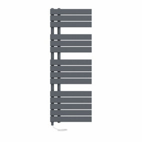 Right Radiators Prefilled Electric Heated Towel Rail Flat Panel Ladder Warmer Rads - 1380x500mm Sand Grey