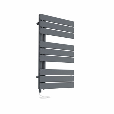Right Radiators Prefilled Electric Heated Towel Rail Flat Panel Ladder ...