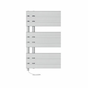 Right Radiators Prefilled Electric Heated Towel Rail Flat Panel Ladder Warmer Rads - 824x500mm Chrome