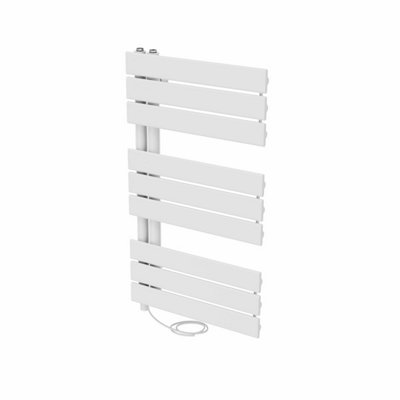 Right Radiators Prefilled Electric Heated Towel Rail Flat Panel Ladder ...