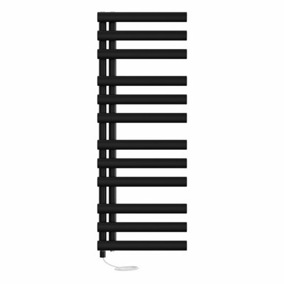 Right Radiators Prefilled Electric Heated Towel Rail Oval Column Ladder Warmer Rads - 1200x450mm Black Price Comparisons | Compare The Build