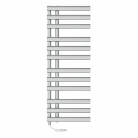 Right Radiators Prefilled Electric Heated Towel Rail Oval Column Ladder Warmer Rads - 1200x450mm Chrome