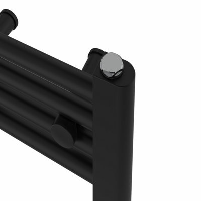 Right Radiators Prefilled Electric Straight Heated Towel Rail Bathroom Ladder Warmer Rads - Black 1000x400 mm