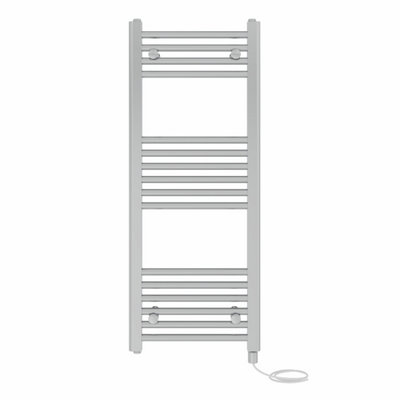 Right Radiators Prefilled Electric Straight Heated Towel Rail Bathroom Ladder Warmer Rads - Chrome 1000x400 mm