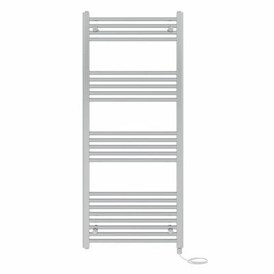 Right Radiators Prefilled Electric Straight Heated Towel Rail Bathroom Ladder Warmer Rads - Chrome 1400x600 mm