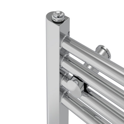 Right Radiators Prefilled Electric Straight Heated Towel Rail Bathroom Ladder Warmer Rads - Chrome 1400x600 mm