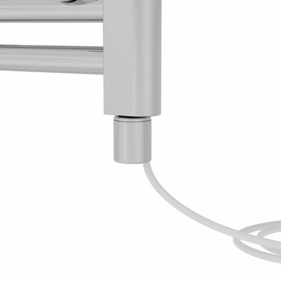 Right Radiators Prefilled Electric Straight Heated Towel Rail Bathroom Ladder Warmer Rads - Chrome 1400x600 mm