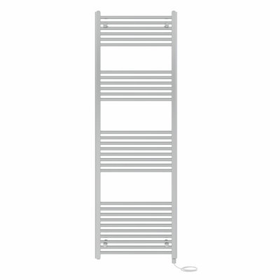 Right Radiators Prefilled Electric Straight Heated Towel Rail Bathroom Ladder Warmer Rads - Chrome 1800x600 mm