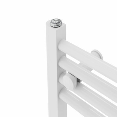 Right Radiators Prefilled Electric Straight Heated Towel Rail Bathroom Ladder Warmer Rads - White 1600x400 mm