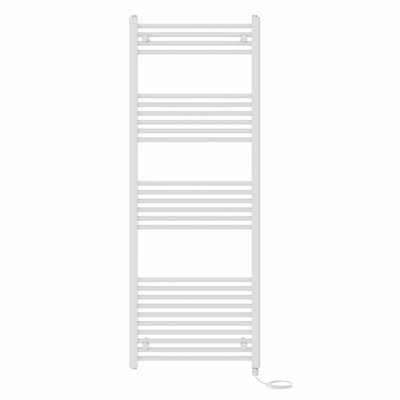 Right Radiators Prefilled Electric Straight Heated Towel Rail Bathroom Ladder Warmer Rads - White 1600x600 mm