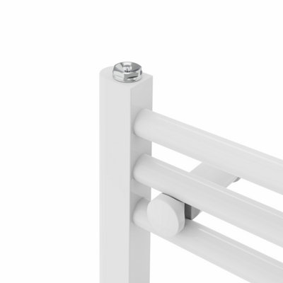 Right Radiators Prefilled Electric Straight Heated Towel Rail Bathroom Ladder Warmer Rads - White 800x500 mm