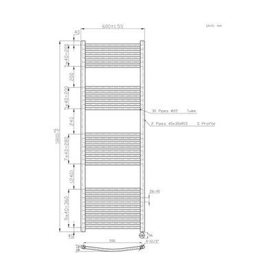 Right Radiators Prefilled Thermostatic Electric Heated Towel Rail ...