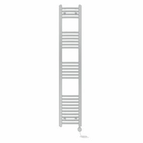 Right Radiators Prefilled Thermostatic Electric Heated Towel Rail Curved Ladder Warmer Rads - Chrome 1600x300 mm