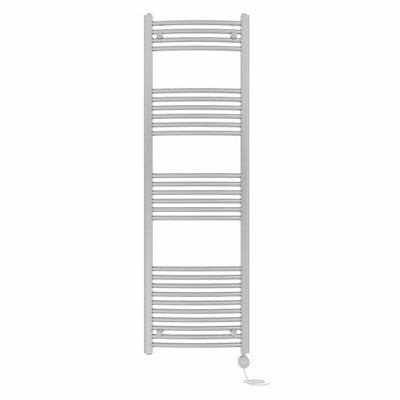 Right Radiators Prefilled Thermostatic Electric Heated Towel Rail Curved Ladder Warmer Rads - Chrome 1600x500 mm