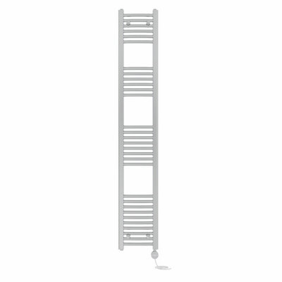 Right Radiators Prefilled Thermostatic Electric Heated Towel Rail Curved Ladder Warmer Rads - Chrome 1800x300 mm