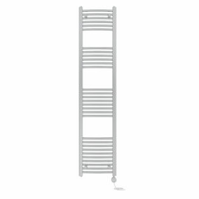 Right Radiators Prefilled Thermostatic Electric Heated Towel Rail Curved Ladder Warmer Rads - Chrome 1800x400 mm