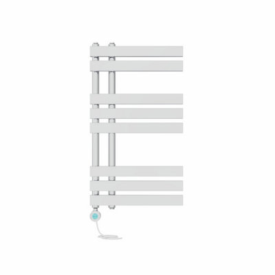Right Radiators Prefilled Thermostatic Electric Heated Towel Rail D-shape Ladder Warmer Rads - 800x450mm Chrome Price Comparisons | Compare The Build