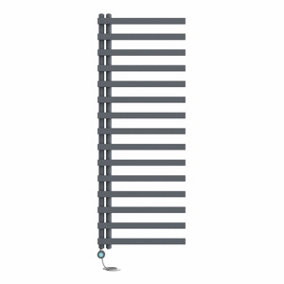 Right Radiators Prefilled Thermostatic Electric Heated Towel Rail Designer Ladder Warmer Rads - 1600x600mm Sand Grey