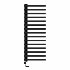 Right Radiators Prefilled Thermostatic Electric Heated Towel Rail Designer Rads Ladder Warmer - 1600x600mm Black