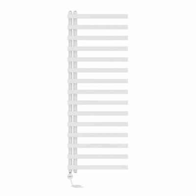 Right Radiators Prefilled Thermostatic Electric Heated Towel Rail Designer Rads Ladder Warmer - 1600x600mm White