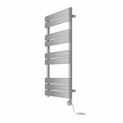 Right Radiators Prefilled Thermostatic Electric Heated Towel Rail Flat ...