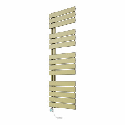 Right Radiators Prefilled Thermostatic Electric Heated Towel Rail Flat ...