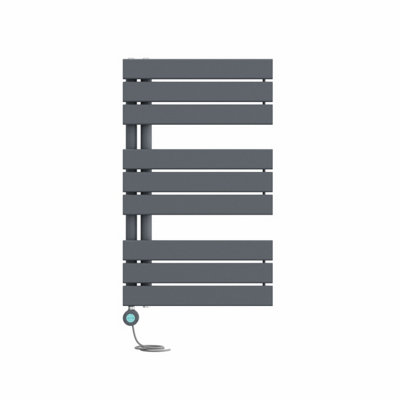 Right Radiators Prefilled Thermostatic Electric Heated Towel Rail Flat ...