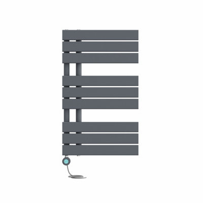 Right Radiators Prefilled Thermostatic Electric Heated Towel Rail Flat Panel Ladder Warmer Rads - 824x500mm Sand Grey Price Comparisons | Compare The Build