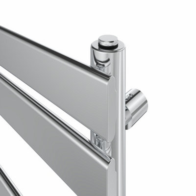 Right Radiators Prefilled Thermostatic Electric Heated Towel Rail Flat ...