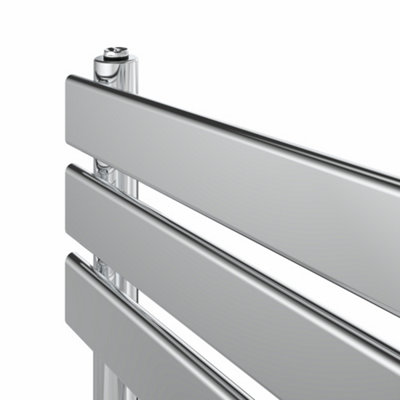 Right Radiators Prefilled Thermostatic Electric Heated Towel Rail Flat ...