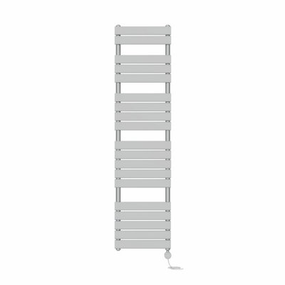 Right Radiators Prefilled Thermostatic Electric Heated Towel Rail Flat Panel Ladder Warmer Rads - Chrome 1800x450 mm