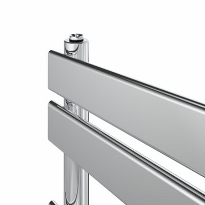 Right Radiators Prefilled Thermostatic Electric Heated Towel Rail Flat ...