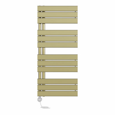 Right Radiators Prefilled Thermostatic Electric Heated Towel Rail Flat ...