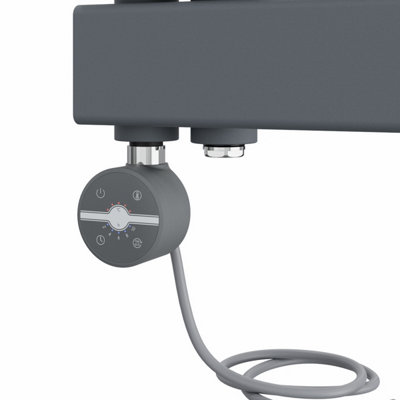 Right Radiators Prefilled Thermostatic Electric Heated Towel Rail Flat ...