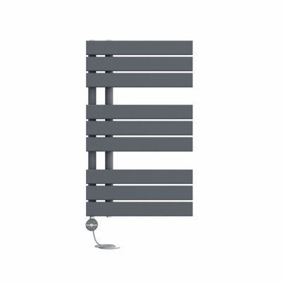 Right Radiators Prefilled Thermostatic Electric Heated Towel Rail Flat Panel Rads Ladder Warmer - 824x500mm Sand Grey Price Comparisons | Compare The Build