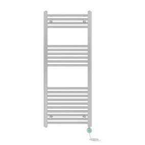 Right Radiators Prefilled Thermostatic Electric Heated Towel Rail Straight Bathroom Ladder Warmer - Chrome 1200x500 mm